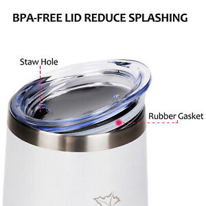 1pcs 12oz Stainless Steel Wine Glasses Vacuum Tumbler Insulated with Lids Drinks