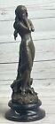 Elegant Maiden in Art Deco Bronze Sculpture Statue by Milo | Handcrafted, Decor