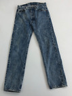 Vintage Levi 501 Strauss Blue Stone Wash Button Fly Jeans Mens Size 33X32 USA
