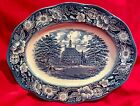 Liberty Blue,12” Oval Platter, Governor’s House,Staffordshire,Ironstone,England