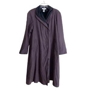 Preston & York l Purple Faux Suede Ling Trench Coat Size 8