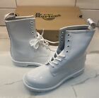 New Dr  Doc Martens  Boots White Leather Combat Summer Womens Size 7