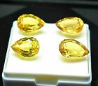 25.00 Ct Natural Lots of Yellow Sapphire GGI Certified Pear Cut Gemstone