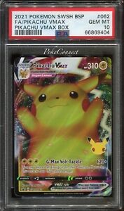 PSA 10 GEM MINT Pokemon Pikachu VMAX SWSH Promo #062 Celebrations Box