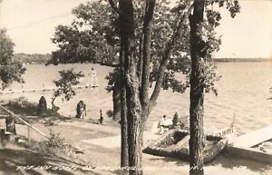 The Inn Hotel Beautiful Lake Okoboji Iowa Real Photo RPPC Vintage Postcard 186