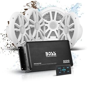 BOSS Audio Systems ASK904B.64 Boat 6.5” Speakers Amplifier - Bluetooth Remote