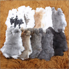 5pcs Natural Real Rabbit Skin Pelt Fur Hides Soft Leather Tanned Craft Dummy DIY