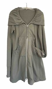 PRAIRIE UNDERGROUND Green Full Zip Hooded Cloak/Jacket Sz L