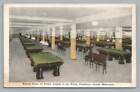 Billiards Room ~ Plankinton Arcade MILWAUKEE Wisconsin Antique Pool Table 1910s
