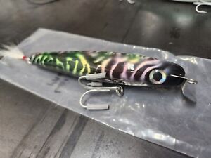 RM Smith Custom Wood Metal Lip Plug Surf Fishing Lure Striped Bass Striper #2