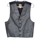 Wah Maker Frontier Clothing Vest Men's Size Large Western Black Gray USA Made