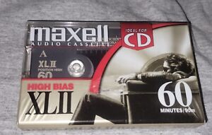 Maxell High Bias XLII 60 Minute Audio Cassette Tape New Sealed- Single