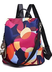 Shoulder Bag Backpack Style W/Zipper School Water Resist Anti-Theft Pockets NEW