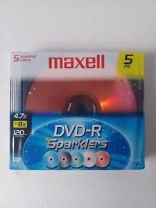 Maxell DVD-R Sparkler 5-pack Blank Media - New Sealed Free Ship
