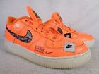Nike Air Force 1 Low Just Do It Athletic Shoes US 7Y AO3977-800 Orange Leather