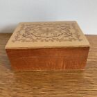 WOOD HINGED TRINKET BOX  Fonart Made In Mexico Vintage  Never Used