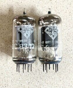 TWO Telefunken 12AX7/ECC83 Smooth Plate Tubes West Germany - Hickok Tested