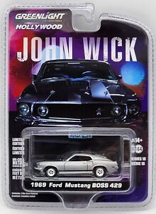 GREENLIGHT COLLECTIBLES JOHN WICK 1969 FORD MUSTANG BOSS 429 REAL RIDERS!!!!
