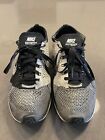 Nike Mens Flyknit Racer Size 8.5 US Black White Running Shoes 526628-002