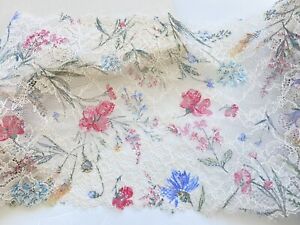 Stretch Floral-print Double-edged Lace Trim for Sewing/Crafts/Lingerie/8.5