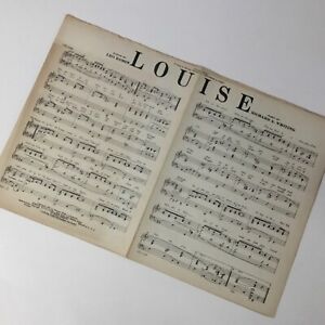 Louise Sheet Music Innocents of Paris Maurice Chevalier 1929 Remick Organ Vtg