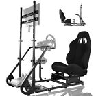Marada Racing Simulator Cockpit with Monitor Stand Seat Fit Logitech G923 G920