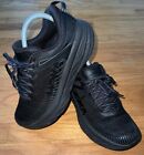 Hoka One One Bondi 7 Womens Running Shoes Triple Black Workout Sneakers Sz 8.5