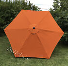 Bellrino Patio Umbrella Canopy Top Cover Replacement Orange Fit 7.5 Ft 6-Ribs