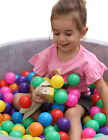100 Plastic Balls-Thicken Play Balls for Toddlers Baby 7 Bright Colors Ball Pit