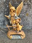 Vintage Fontanini Guardian Angel with Children Nativity #374 1989 Italy Christma