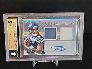 Russell Wilson 2012 Certified Fabric Jersey 68/499 BGS 9.5/Auto 10 Rookie RC