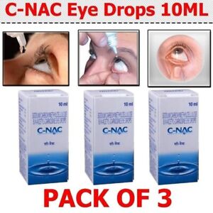 Pack of 3 C-NAC Eye Drops Cataract, N-Acetylcarnosine 10ml With Free Shipping