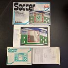 Vintage Gakken LCD Card Game Soccer Handheld Video Game With Box + Instructions