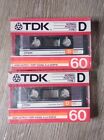 2-Vintage TDK D90 Blank Audio Cassette Tape High Output Normal Type 1986