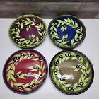 Set of 4 Gates Ware by Laurie Gates Hand-Painted Olive Pasta Bowls 9.75” x 2”