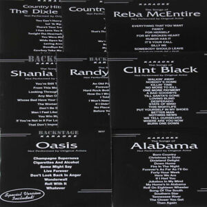 KARAOKE CD+G COUNTRY BACKSTAGE 8 Disc Set NEW IN BLACK SLEEVE ALABAMA,REBA Mc+