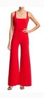 Gianni Bini Sz 2 Red Square Neck With Semi-Wide Leg Pants Wedding Guest Jumpsuit