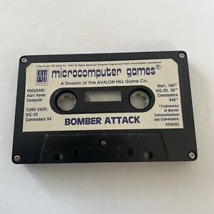 Microcomputer Games BOMBER ATTACK - Cassette Atari Home Computer 1983 FREE SHIP