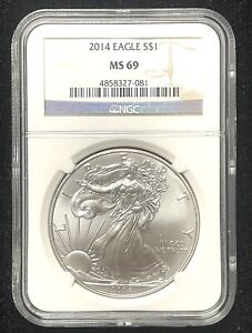 New Listing2014 AMERICAN SILVER EAGLE NGC MS69