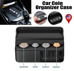 NEW Car Coin Organizer Case Loose Change Storage Box Coin Holders Container USA