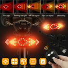 Bicycle Tail Light USB Wireless Remote Control Turn Signal Warning Lamp + Horn