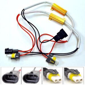 Wire LED Resistor Canceler Error Decoder 9006 HB4 Fog Light Bulb Flickering Fix (For: 2022 Kia Rio)