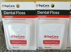 Lot of 2 Unwaxed Unflavored Dental Floss Top Care Topcare 100 Yards Each