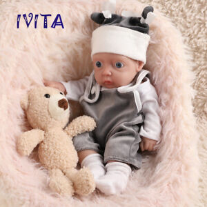 IVITA 11'' Full Body Silicone Reborn Baby BOY Realistic Silicone Doll Small Baby