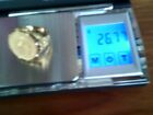 VINTAGE SOLID GOLD 18CT MENS RING WITH FULL 22CT SOUVEREIGN/TOTAL 26.73GRAMS