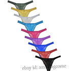 Men 4-Pack See-through Mesh G-Strings Underwear Thongs Bikini Underpants Tangas