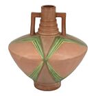Roseville Futura Brown 1928 Vintage Art Deco Pottery Ceramic Football Vase 409-9