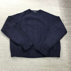 Brooks Brothers Sweater Mens Large Wool Cable Grandpa Thick Heavy Oarsman Dad