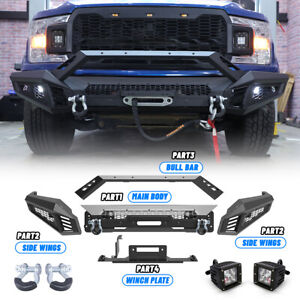 For 2018 2019 2020 Ford F-150 Full Width Front Bumper Assembly Textured Steel (For: 2020 F-150 XLT)
