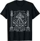 HOT SALE! Mystic Occult Symbols Masonic Sacred Geometry Freemasons T-Shirt S-5XL